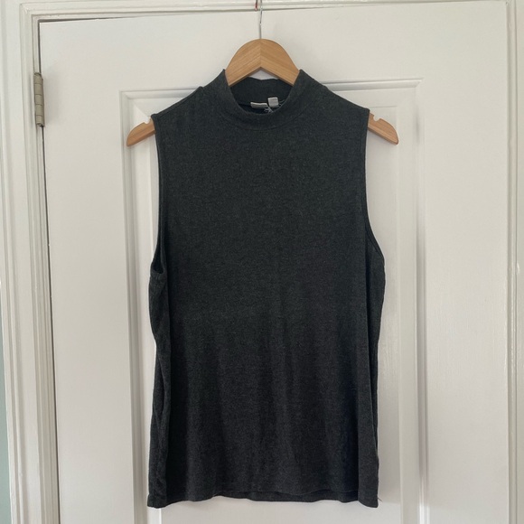 Gap charcoal sleeveless knit top XL - Picture 1 of 7